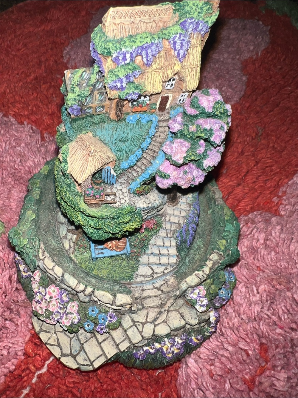 TFM "Lavender Hill Cottage" by Violet L. Schweniq Hand-Painted Ltd Edition 5x5"